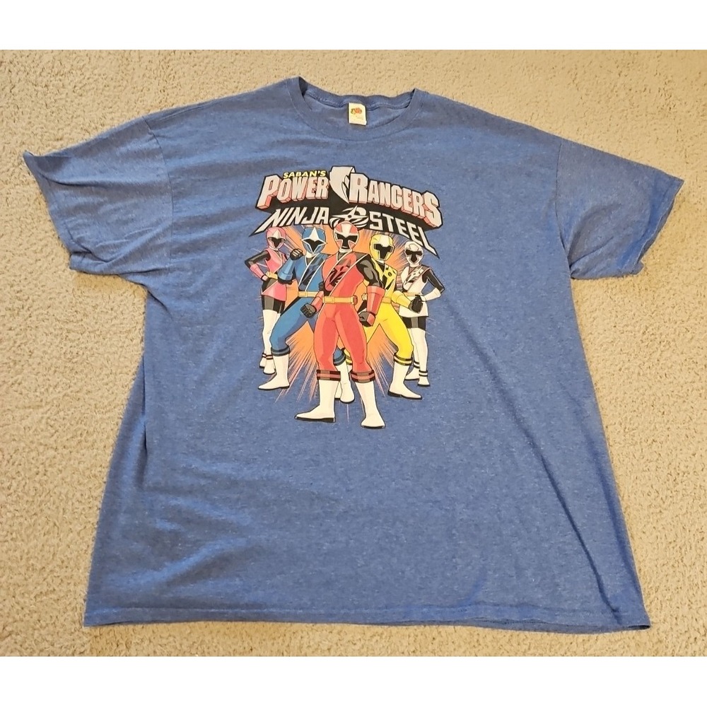 Power Rangers Ninja Steel 2XL XXL Navy Blue Full Team
